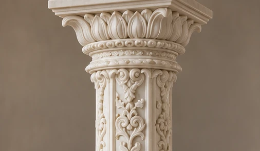 Illustrative Carved Marble Pillar concept