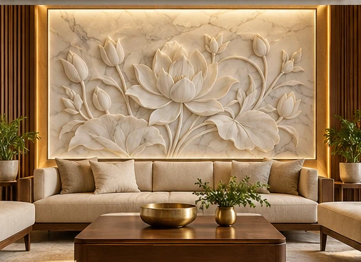 design visualisation of Floral Wall Panel: Setting 1