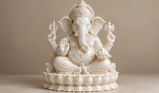 design visualisation of Ganesh Sculpture: Detail view