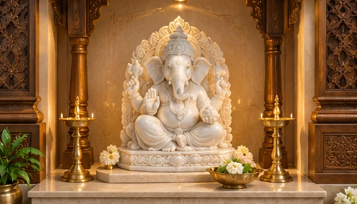 design visualisation of Ganesh Sculpture: Setting 1