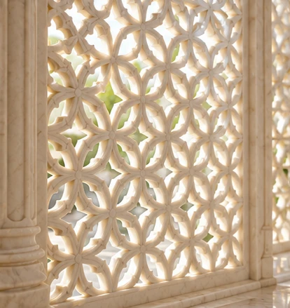 Decorative marble jali concept