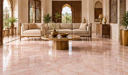 design visualisation of Makrana Pink: Living-room floor