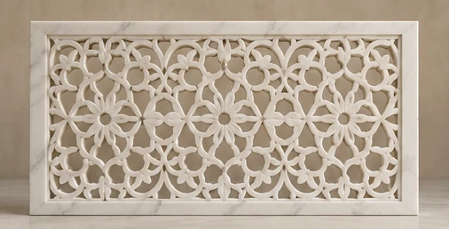 Illustrative Marble Jali Screen concept