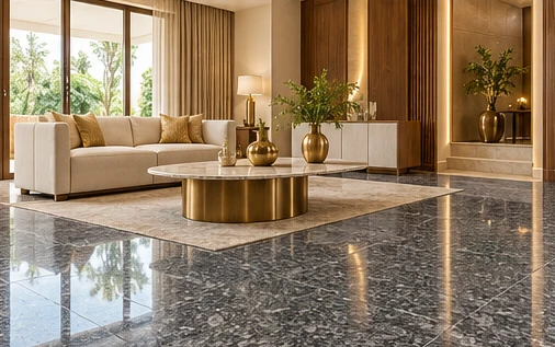 design visualisation of Steel Grey Granite: Living-room floor
